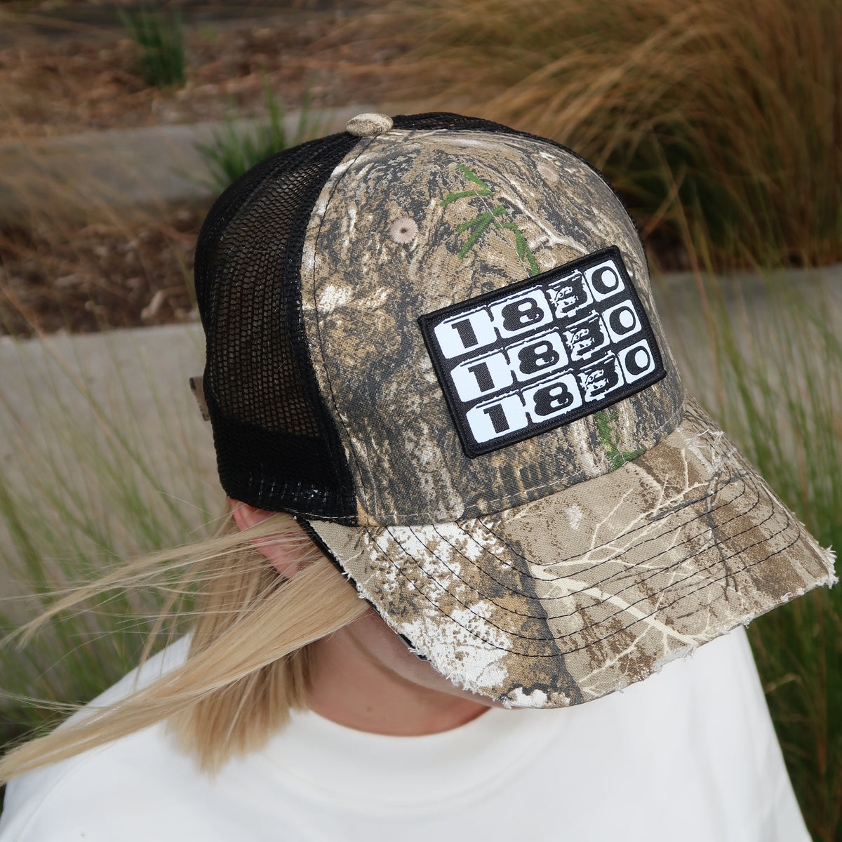 Distressed Real Tree Trucker